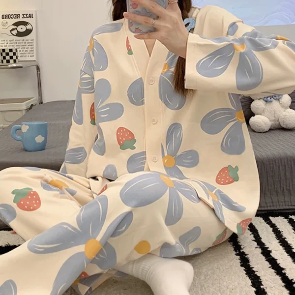 الربيع والخريف جديد المرأة منامة Homewear دعوى المرأة طويلة الأكمام Homewear الخريف والشتاء نماذج Homewear دعوى