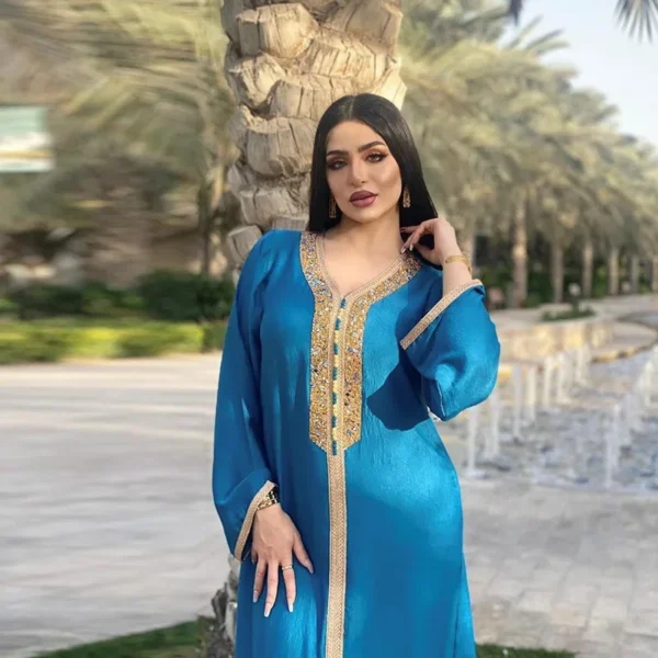 عبايات عيد رمضان المبارك للنساء عباية دبي حجاب مسلم فستان جلابية قفطان ماروكين تركي فستان سهرة ملابس إسلامية