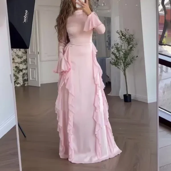 رمضان المغرب قفطان فستان طويل المرأة عبايات عيد فساتين الحفلات الإسلامية الدانتيل يصل جلابية الإسلام فيستدوس العربية دبي ماكسي رداء